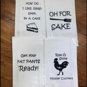 4 kitchen towels